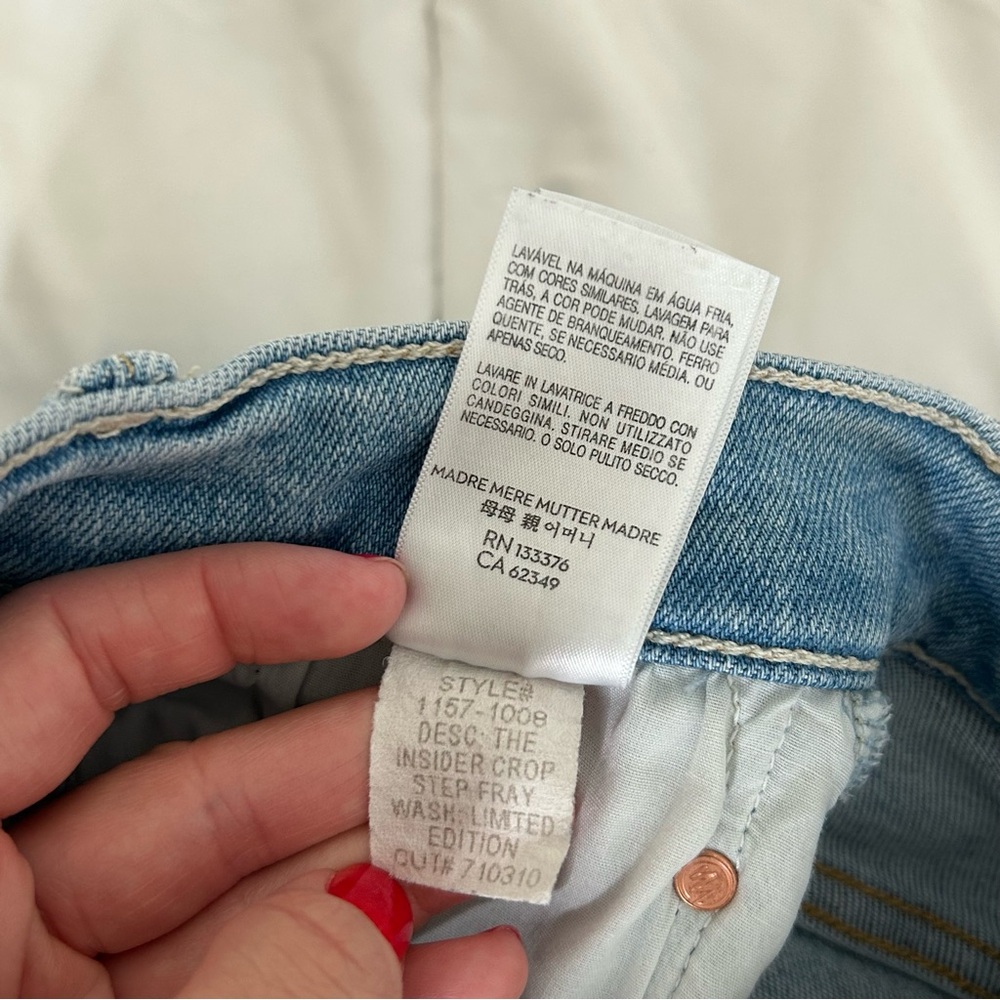 Mother The Insider Crop Step Fray jeans Limited Edition 24 - Picture 16 of 16